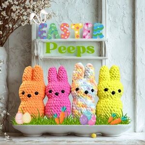 Easter Peep Plush Decor Basket